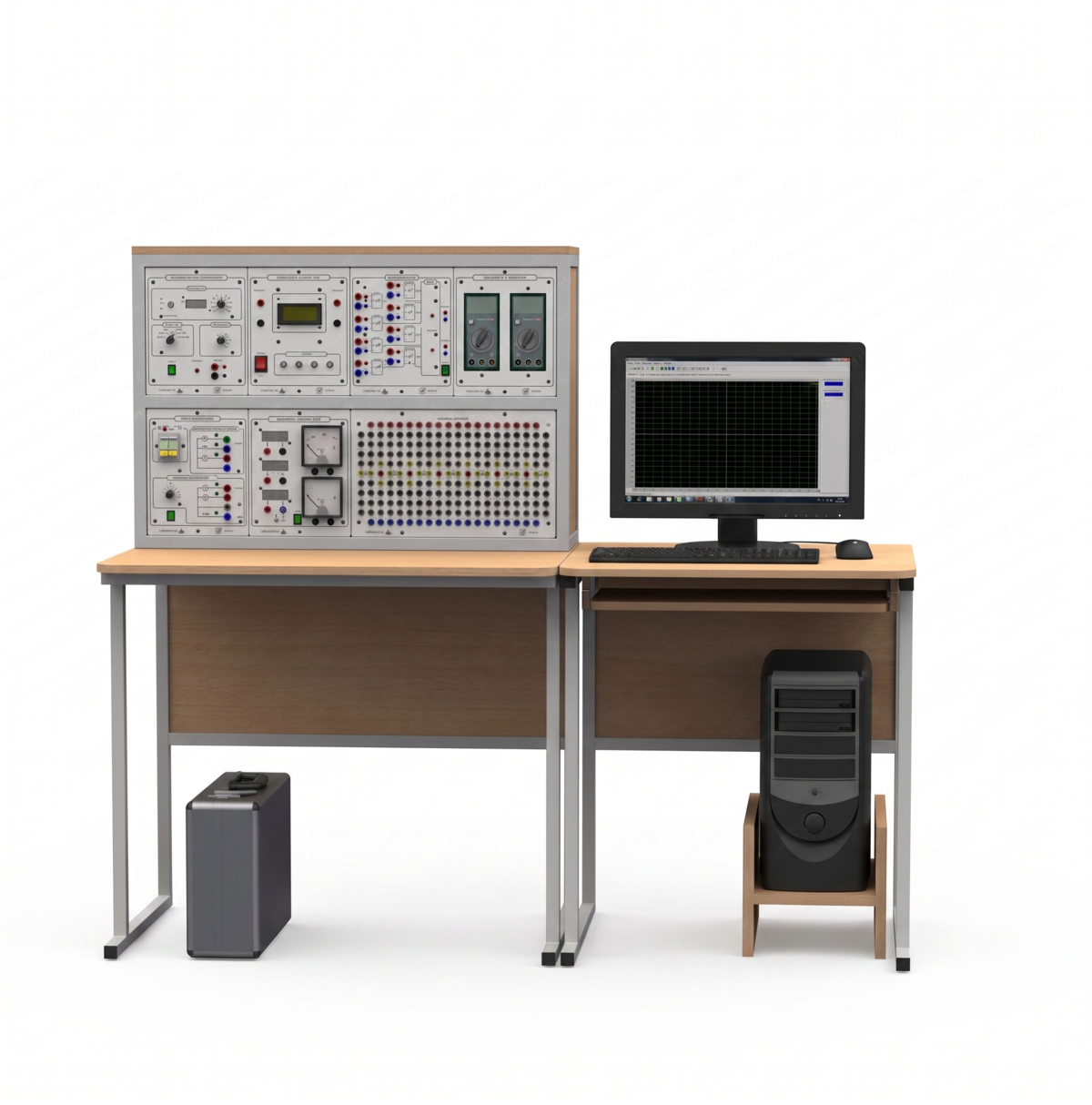 Типовой комплект учебного оборудования «Электрические цепи и основы электроники», исполнение стендовое компьютерное минимодульное, ЭЦиОЭ4-СКМ